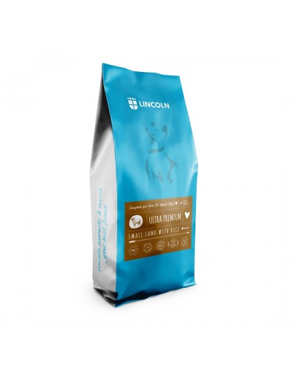 LINCOLN Ultra premium Adult Small Lamb with rice - dry dog food - 12kg