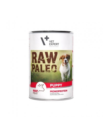 RAW PALEO Puppy Monoprotein Beef - wet food for puppies - 400 g