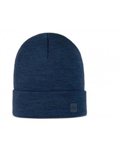gorro BUFF MERINO HEAVYWEIGHT BEANIE SOLID NIGHT BLUE