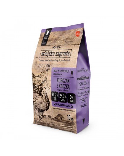 COUNTRY FARM Chicken with Duck - dry cat food - 10 kg