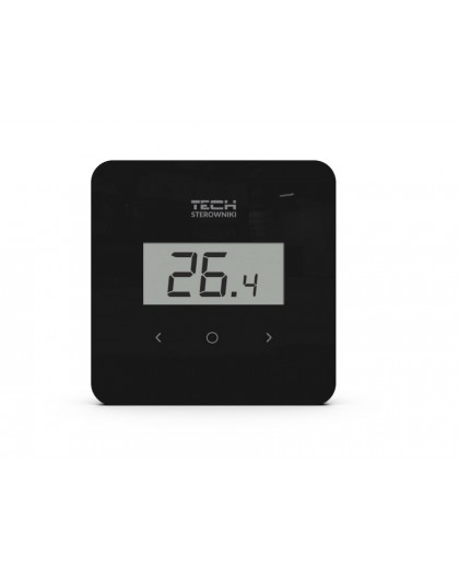 Wireless room thermostat black R-8B PLUS