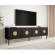 RTV cabinet PALAZZO 200x42x60 black + oak craft