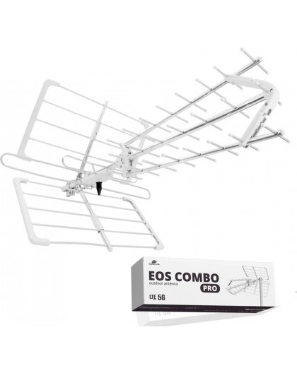 DVB-T2 Spacetronik EOS PRO Combo UHF+VHF LTE 5G Directional Antenna (White)