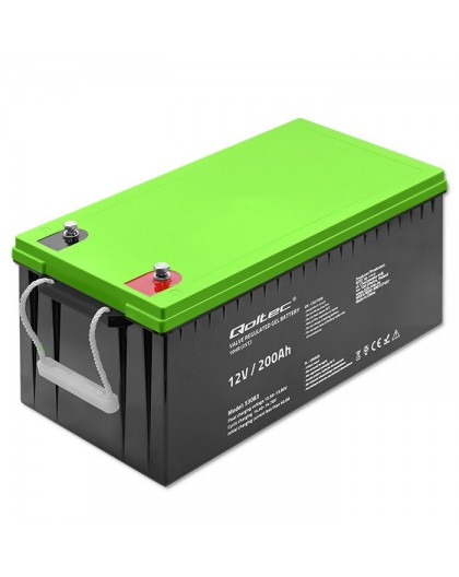 Qoltec Battery żelowy | 12V | 200Ah | GEL | 59.5kg