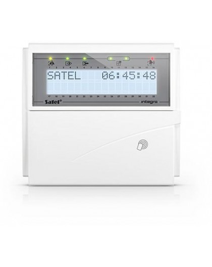 SATEL LCD keypad (white backlight, 125 kHz proximity card reader) INT-KLCDR-W