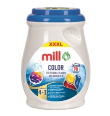 MILL PROFESSIONAL капсулы для стирки цветных тканей в 3 камерах, 70 шт.