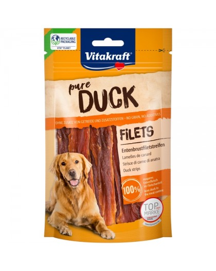 VITAKRAFT Pure Duck Fillets - dog treat - 80 g
