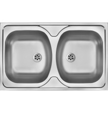 2-bowl steel sink - overlay