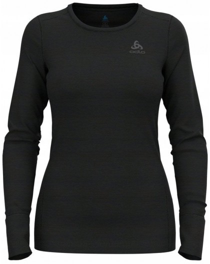 Odlo BL TOP crew neck l/s MERINO 200 women's T-shirt, size S, black