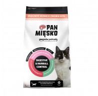 PAN MIĘSKO Digestive & Hairball Control Turkey - dry cat food - 3kg