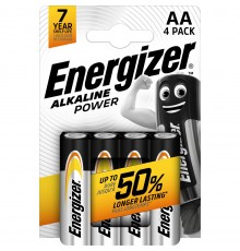 ENERGIZER BATTERY ALKALINE POWER AA LR6 BLISTER 4 PIECES