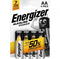 ENERGIZER BATTERY ALKALINE POWER AA LR6 BLISTER 4 PIECES