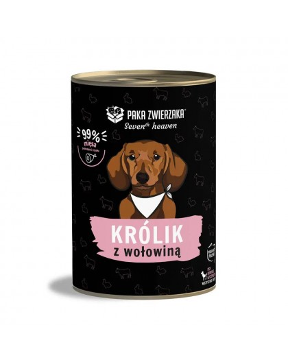 PAKA ZWIERZAKA Seventh Heaven Rabbit and beef - wet dog food - 400g
