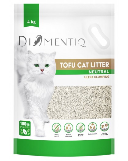 DIAMENTIQ Tofu Neutral Ultra clumping - plant-based litter - 4kg