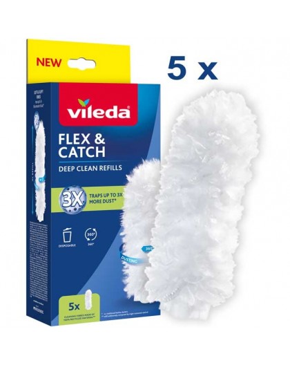 Vileda Flex&Catch dustpan refills, 5 pcs.