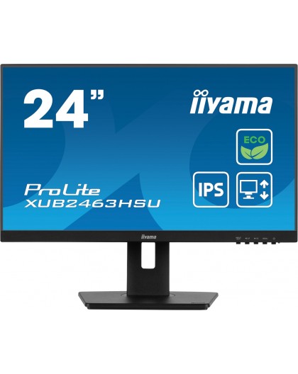 iiyama ProLite XUB2463HSU-B1 computer monitor 61 cm (24") 1920 x 1080 pixels Full HD LED Black