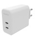 mophie Accessories-Wall Adapter-USB-C-PD-DUAL-67W-GAN-White-EU (2xUSBC)