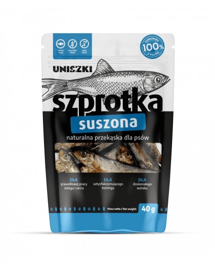 UNISZKI Dried sprat - dog treat - 40 g