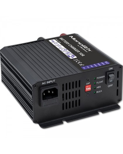 Qoltec Smart Monolith Battery Charger for LiFePO4 AGM GEL SLA batteries | 10A | 12V