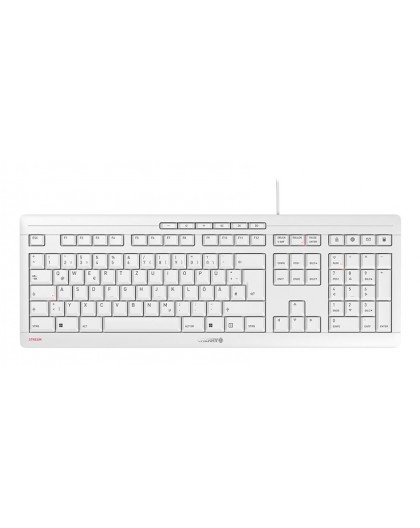 CHERRY STREAM keyboard Office USB QWERTZ German White
