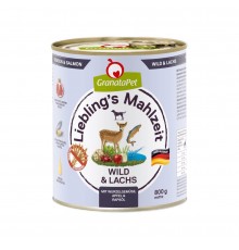 GRANATAPET Liebling's Mahlzeit Venison and salmon - wet dog food - 800g