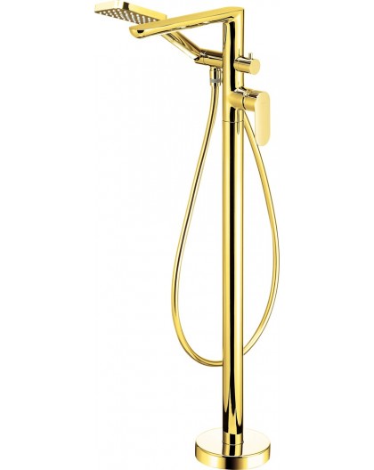 Freestanding bathtub mixer with shower set