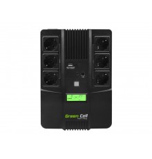 Green Cell AiO 800VA LCD Line-Interactive 0.8 kVA 480 W 6 AC outlet(s)