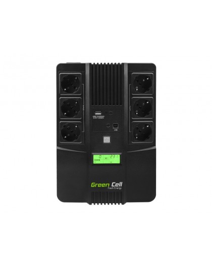 Green Cell AiO 800VA LCD Line-Interactive 0.8 kVA 480 W 6 AC outlet(s)