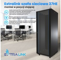 Extralink Rackmount cabinet 37U 600x1000 Black standing