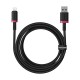 Baseus Dura Type A to IP 2.4A 2 m fast charging cable Black, Red