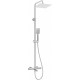 Rain shower with thermostatic bathtub faucet