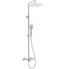 Rain shower with thermostatic bathtub faucet