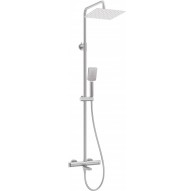 Rain shower with thermostatic bathtub faucet