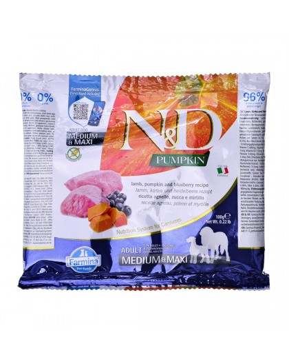 FARMINA N&D Pumpkin Lamb&Blueberry Adult Medium&Maxi - dry dog food - 100 g
