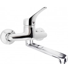 Wall-mounted washbasin mixer