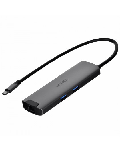 Unitek H1112F aktiivne USB-C Hüb 5 Gbps, HDMI RJ-45 PD 100 W