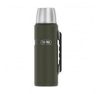THERMOS 470 ml thermos flask with cup holder - army green