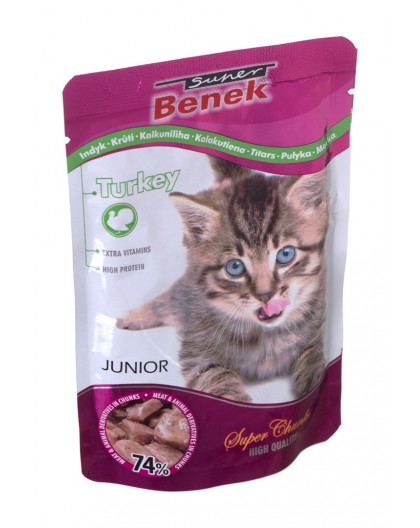 SUPER BENEK Junior Turkey - wet cat food - 100 g