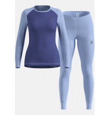 Thermal underwear - Odlo Set ACTIVE WARM Special Set size S Navy blue