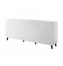 BARI chest of drawers 200x42x82 white matt