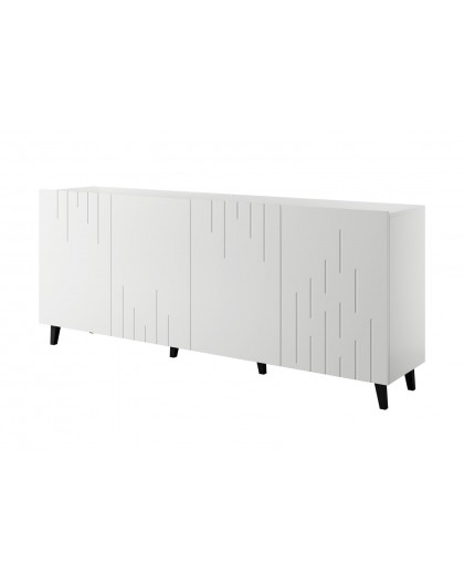 BARI chest of drawers 200x42x82 white matt