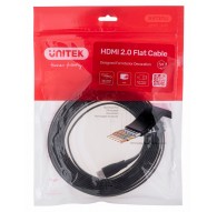 UNITEK 2.0 4K60HZ FLAT 5M C11063BK-5M - Kabel - Digital/Display/Video HDMI cable 5 m HDMI Type A (Standard) Black