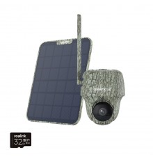 Reolink Go Series G450 with Solar Panel 2 - 4K 4G LTE PT Wildlife Cam, Animal Detection & Recognition, 360° View, 32GB microSD c