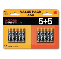 Kodak XTRALIFE Alkaline AAA Battery 10 (5+5 pack)