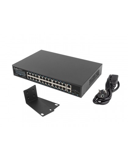 Lanberg RSGE-24P-2GE-2S-250 network switch Unmanaged