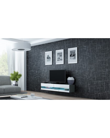 Cama TV stand VIGO NEW 30/140/40 grey/white gloss