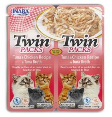 INABA CAT Twin Tuna with Chicken in Broth – cat treat – 2x40g