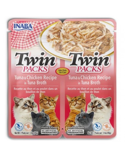 INABA CAT Twin Tuna with Chicken in Broth – cat treat – 2x40g