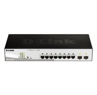 D-Link DGS-1210-08P Управляемый L2 Gigabit Ethernet (10/100/1000) Power over Ethernet (PoE) Черный