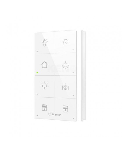 GRENTON TOUCH PANEL GRENTON / 8 TOUCH AREAS / TF-BUS / WHITE GLASS FRONT